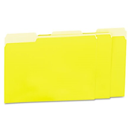 Coolcrafts Recycled Interior File Folders; .33 Cut Top Tab; Letter; Yellow, 100PK CO883726
